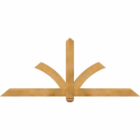 Ekena Millwork Redmond Rough Sawn Timber Gable Bracket, Western Red Cedar, 72"W x 30"H x 4"D x 4"F, 10/12 Pitch GBW072X30X0404RED00RWR